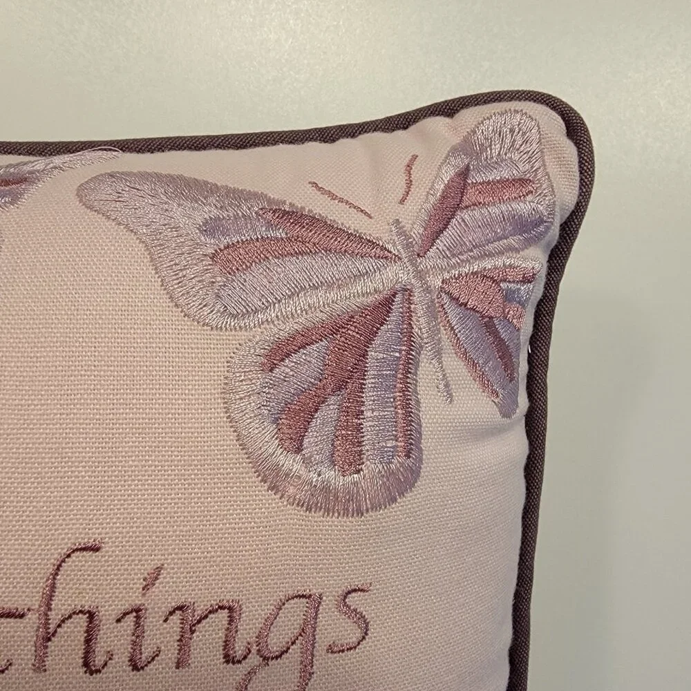 Friend Theme Vintage Tapestry Throw Pillow Butterflies‎ Cottagecore Shabby